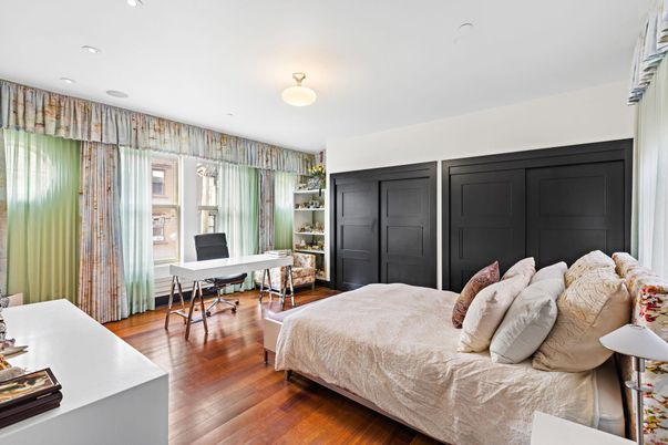 Bedroom, Home Office, Interior, Recessed Lighting, Wood Texture Flooring