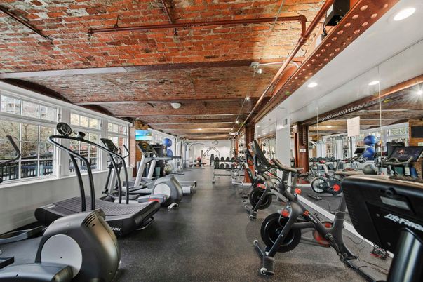 Fitness Equipment, Gym, Interior, Stone Walls