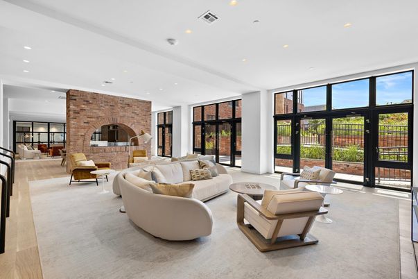 Fireplace, Interior, Living room, Recessed Lighting, Stone Walls