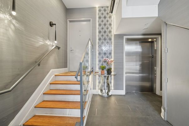 Elevator, Interior, Pendant Lights