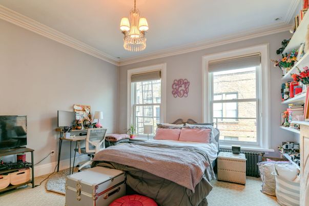 Bedroom, Chandelier, Interior