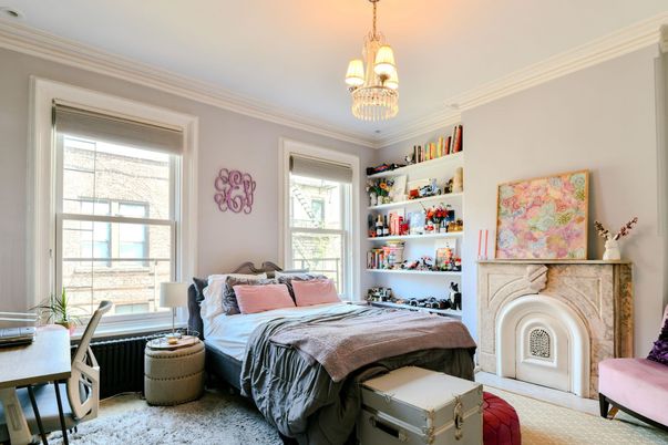 Bedroom, Chandelier, Interior