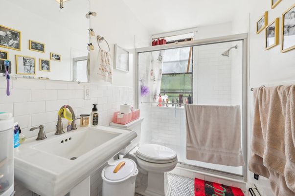 Bathroom, Glass Shower, Interior, Pendant Lights