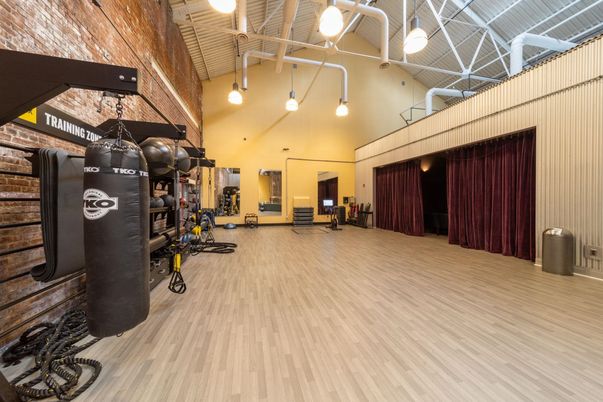 Fitness Equipment, Interior, Wood Texture Flooring