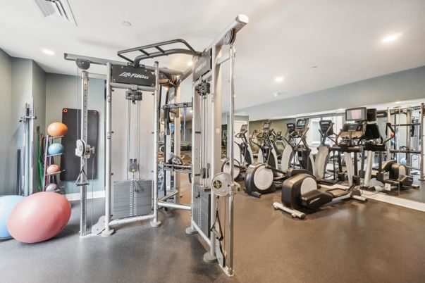 Fitness Equipment, Gym, Interior, Recessed Lighting