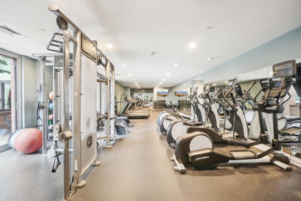 Fitness Equipment, Gym, Interior, Recessed Lighting