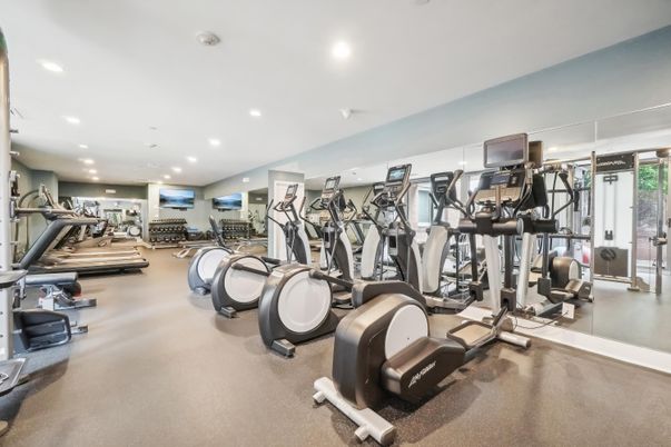 Fitness Equipment, Gym, Interior, Recessed Lighting