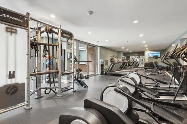 Fitness Equipment, Gym, Interior, Recessed Lighting