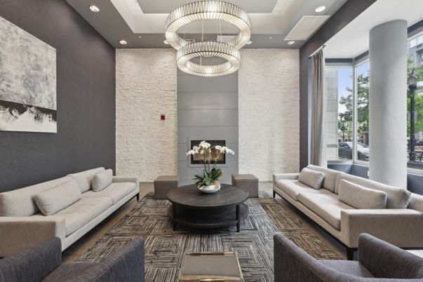Fireplace, Interior, Living room, Pendant Lights, Recessed Lighting