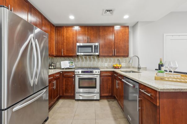 Interior, Kitchen, Recessed Lighting, Stainless Steel Appliances