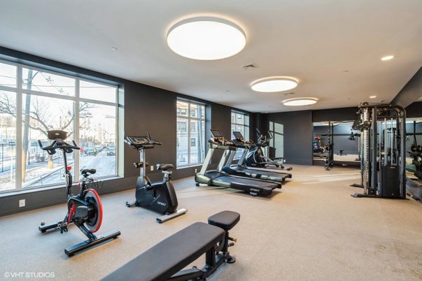 Fitness Equipment, Gym, Interior, Recessed Lighting