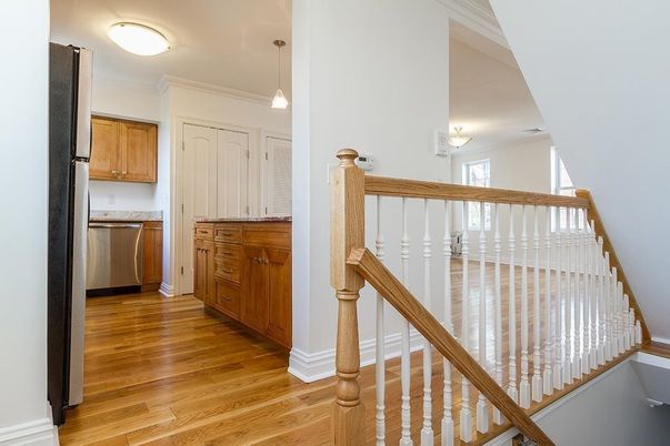 Interior, Pendant Lights, Stainless Steel Appliances, Wood Texture Flooring