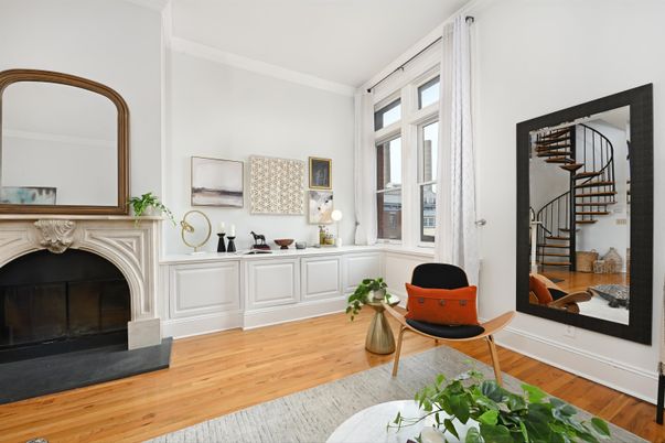 Fireplace, Home Office, Interior, Wood Texture Flooring