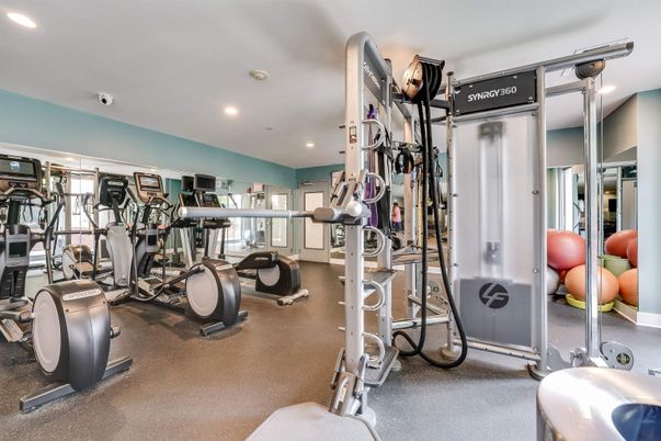 Fitness Equipment, Gym, Interior, Recessed Lighting
