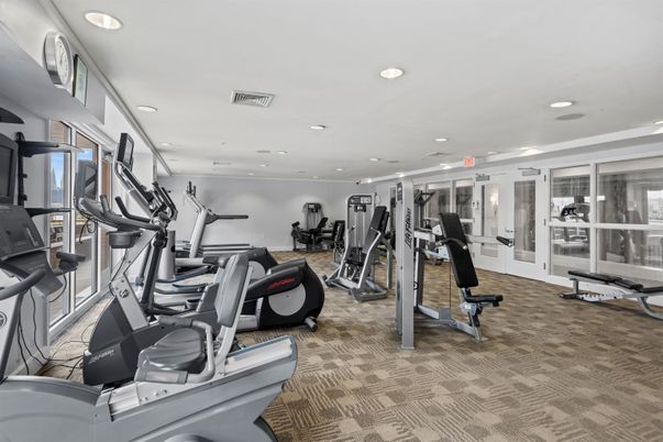 Fitness Equipment, Gym, Interior, Recessed Lighting
