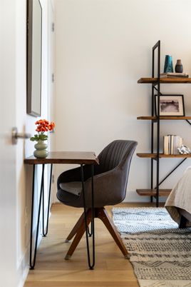 Home Office, Interior, Wood Texture Flooring