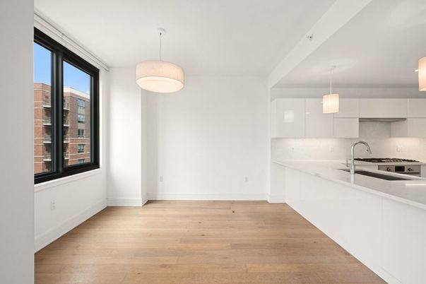Interior, Kitchen, Pendant Lights, Wood Texture Flooring