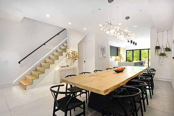 Dining room, Interior, Pendant Lights, Recessed Lighting