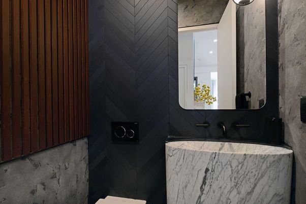 Bathroom, Interior, Marble Walls