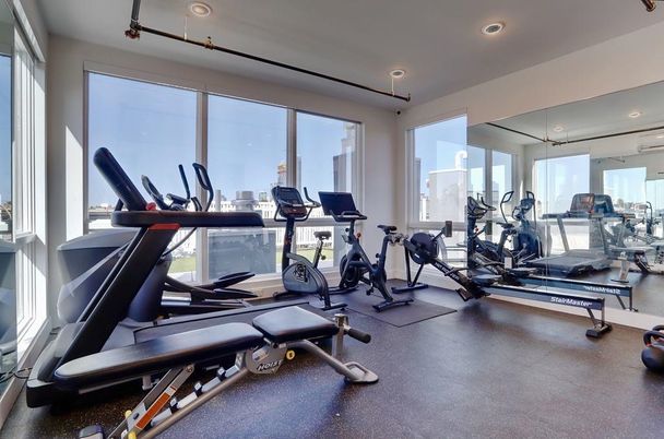 Fitness Equipment, Gym, Interior, Recessed Lighting