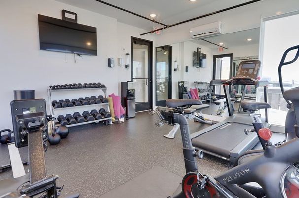 Fitness Equipment, Gym, Interior, Recessed Lighting