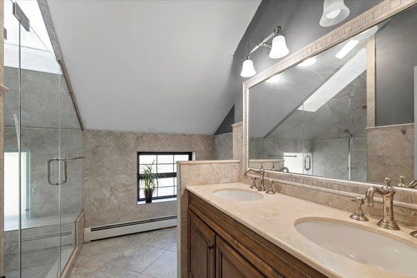Bathroom, Dual Sink Vanities, Glass Shower, Interior
