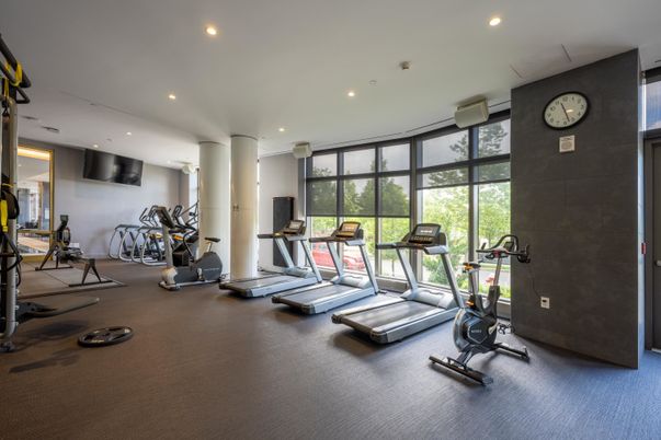 Fitness Equipment, Gym, Interior, Recessed Lighting