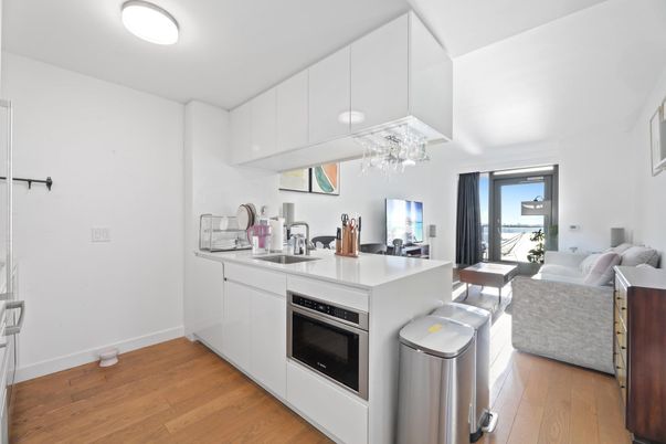 Dining room, Interior, Kitchen, Living room, Stainless Steel Appliances, Wood Texture Flooring