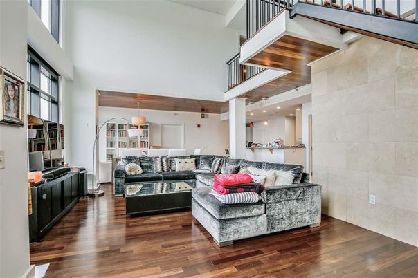 Interior, Living room, Pendant Lights, Stone Walls, Wood Texture Flooring