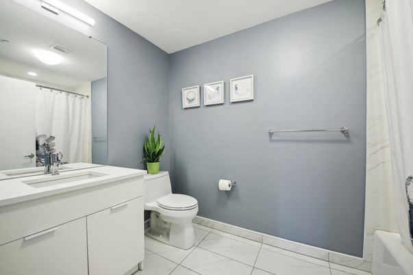 Bathroom, Interior, Marble, Recessed Lighting