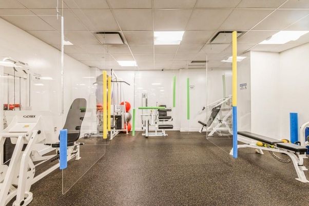 Fitness Equipment, Gym, Interior, Recessed Lighting