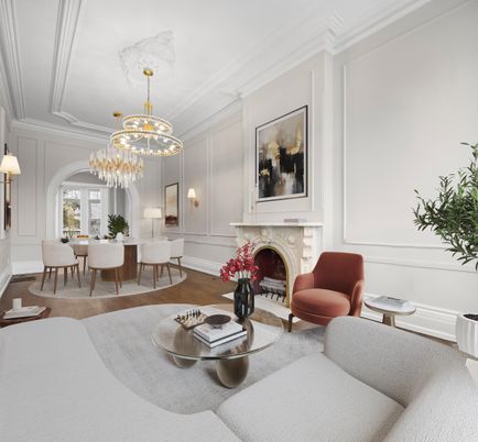 Chandelier, Dining room, Fireplace, Interior, Living room, Wood Texture Flooring
