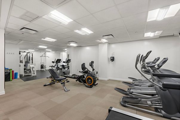 Fitness Equipment, Gym, Interior, Recessed Lighting