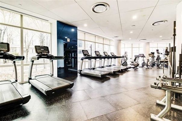Fitness Equipment, Gym, Interior, Recessed Lighting