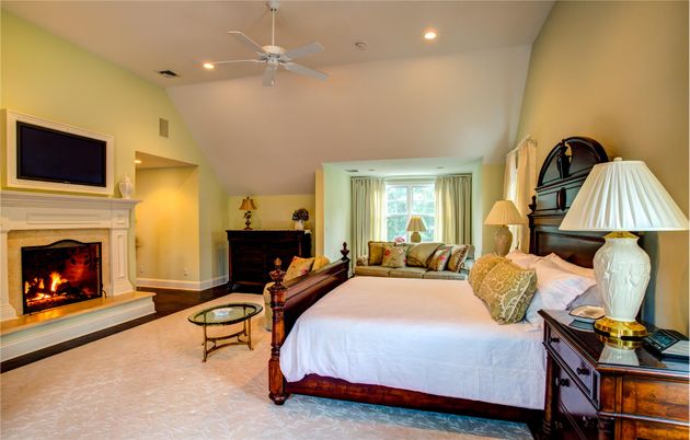Bedroom, Fireplace, Interior, Recessed Lighting