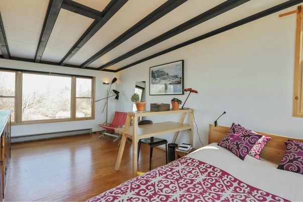 Bedroom, Interior, Wooden Beams, Wood Texture Flooring