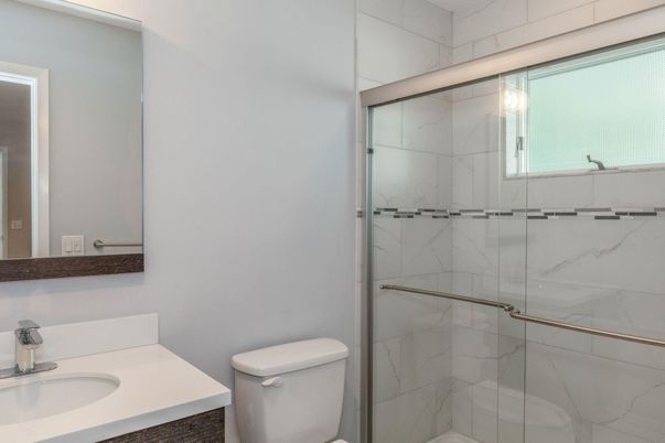 Bathroom, Glass Shower, Interior, Marble Walls