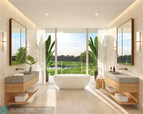 Bathroom, Dual Sink Vanities, Free Standing Baths, Interior, Recessed Lighting, Water