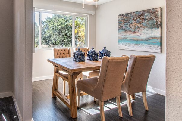 Dining room, Interior, Wood Texture Flooring