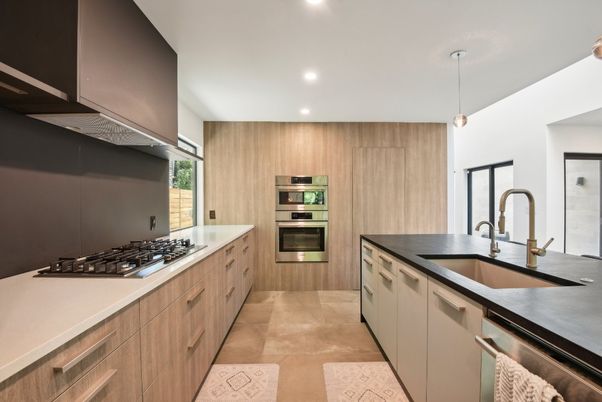 Interior, Kitchen, Pendant Lights, Recessed Lighting, Stainless Steel Appliances