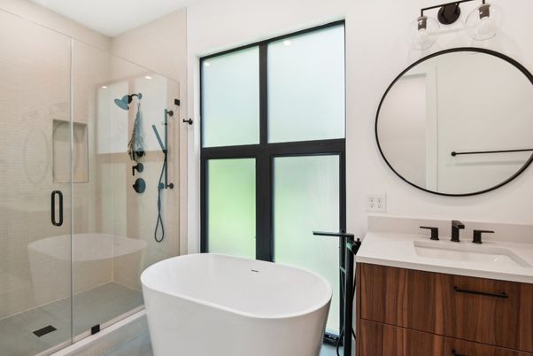 Bathroom, Free Standing Baths, Glass Shower, Interior