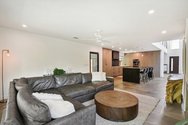 Dining room, Interior, Kitchen, Living room, Pendant Lights, Recessed Lighting, Stainless Steel Appliances