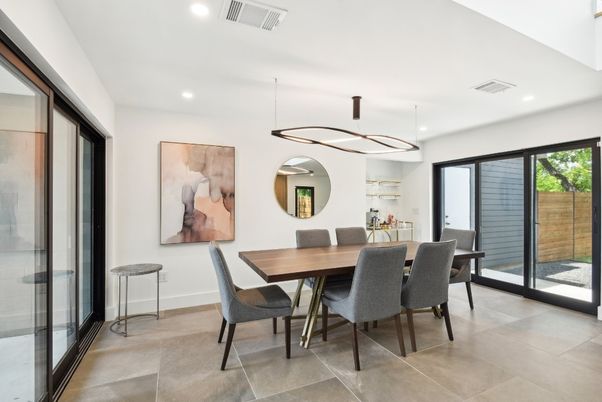 Dining room, Interior, Pendant Lights, Recessed Lighting