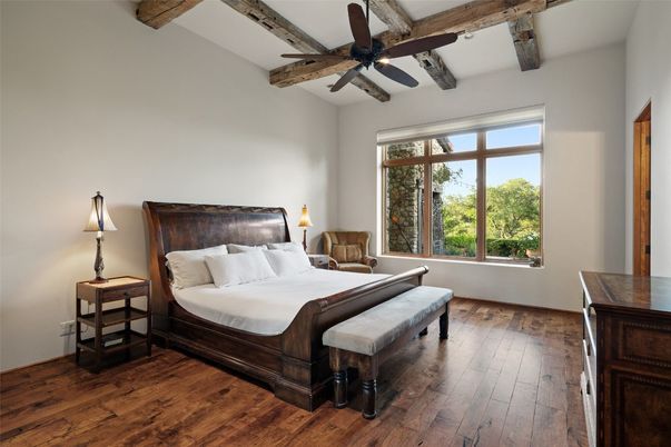 Bedroom, Interior, Wooden Beams, Wood Texture Flooring