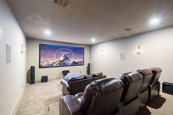 Home Theatre Room, Interior, Projection Screen, Recessed Lighting, Theatre Room