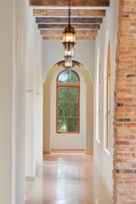 Interior, Stone Walls, Wooden Beams