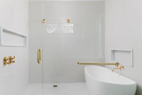 Bathroom, Free Standing Baths, Glass Shower, Interior