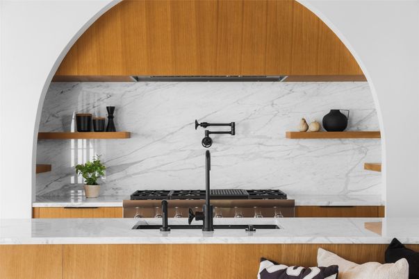 Interior, Kitchen, Marble Walls