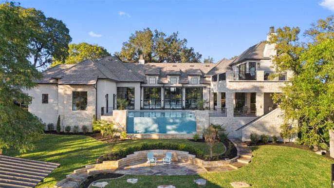 Backyard, Exterior, Facade, Pool, French Provincial