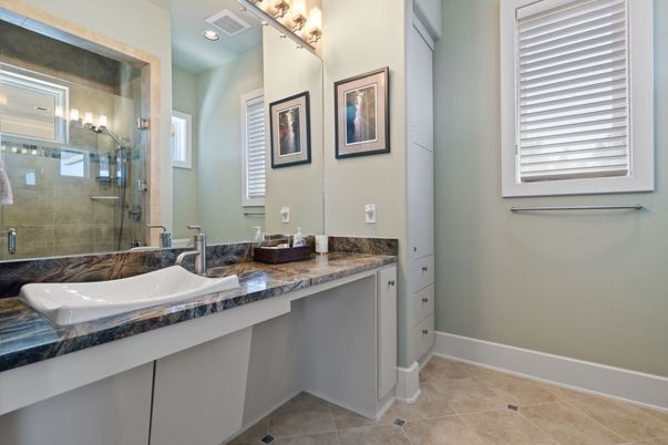 Bathroom, Dual Sink Vanities, Glass Shower, Interior